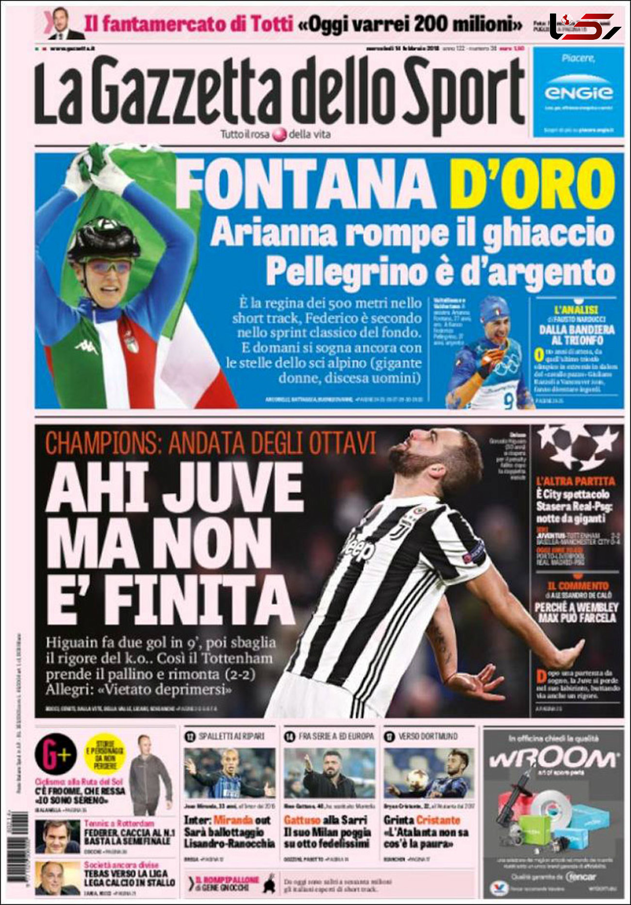 صفحه اول روزنامه های امروز ایتالیا + عکس