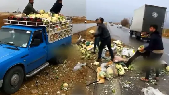 حرکت زیبای مردم شیراز اشک راننده نیسان آبی را درآورد + فیلم و عکس