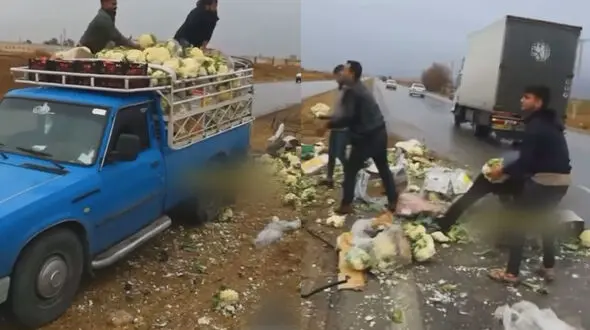 حرکت زیبای مردم شیراز اشک راننده نیسان آبی را درآورد + فیلم و عکس