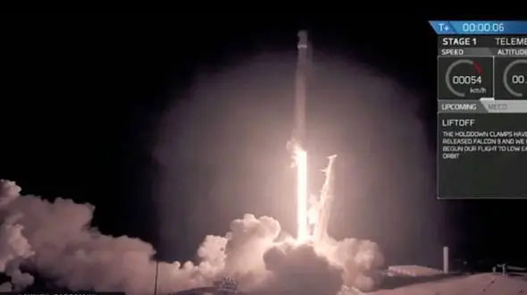 فرود موشک اسپیس ایکس در کالیفرنیا +عکس