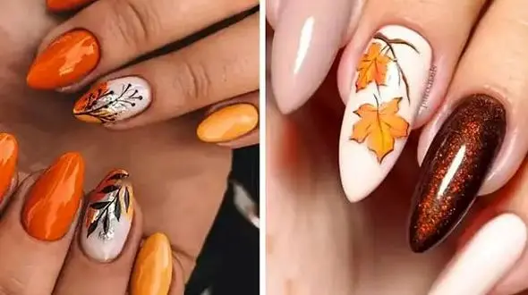 جدیدترین مدل‌ های ناخن پاییزی با رنگ‌ های گرم و شیک