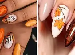 جدیدترین مدل‌ های ناخن پاییزی با رنگ‌ های گرم و شیک