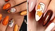 جدیدترین مدل‌ های ناخن پاییزی با رنگ‌ های گرم و شیک