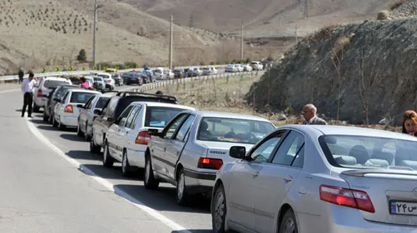 ترافیک نیمه سنگین در محدوده کرج- چالوس+عکس