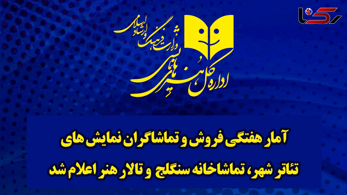 آمار هفتگی فروش و تماشاگران نمایش های تئاتر شهر، تماشاخانه سنگلج  و تالار هنر اعلام شد