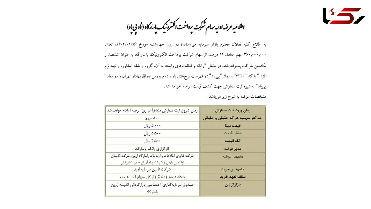 اولین عرضه اولیه در سال جدید