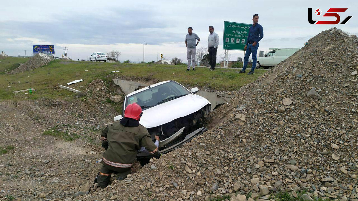 مصدومیت 3 نفر در حادثه رانندگی نیشابور