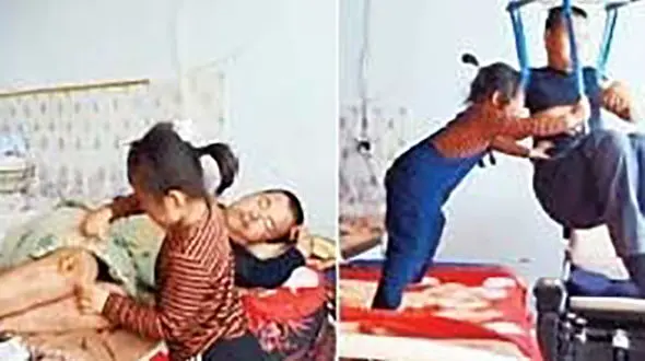  پرستار ۶ ساله پدر کم‌توان جسمی