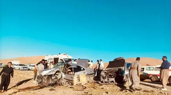 عکس تصادف وحشتناک در جاده نقده / هم کشته داشت هم مجروح