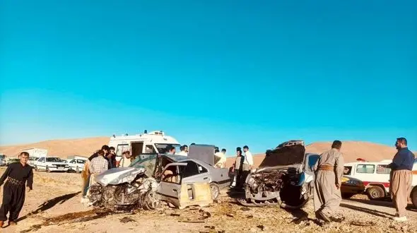 عکس تصادف وحشتناک در جاده نقده / هم کشته داشت هم مجروح