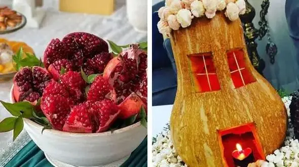 تزئین شب یلدای شیک و خاص برای عروس با ایده‌ های جدید