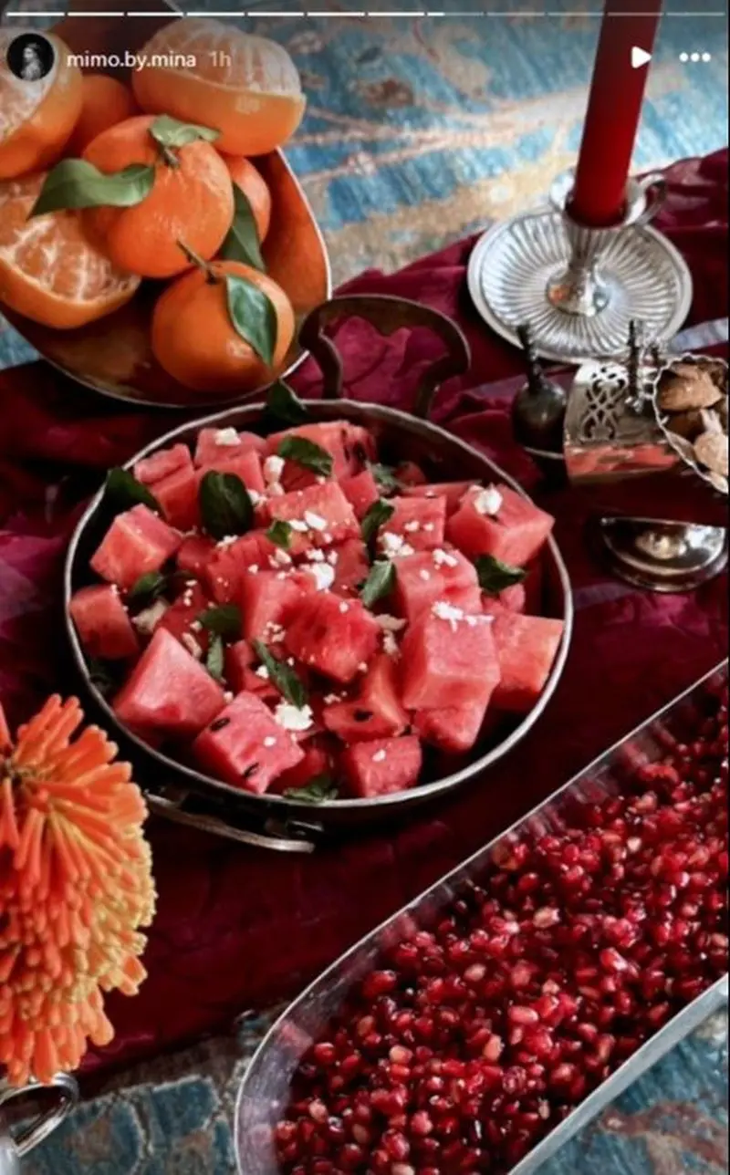 شب یلدای بهرام رادان و مینا مختاری