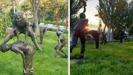 سرقت مجسمه‌ های کودکان از پارک صدف تبریز