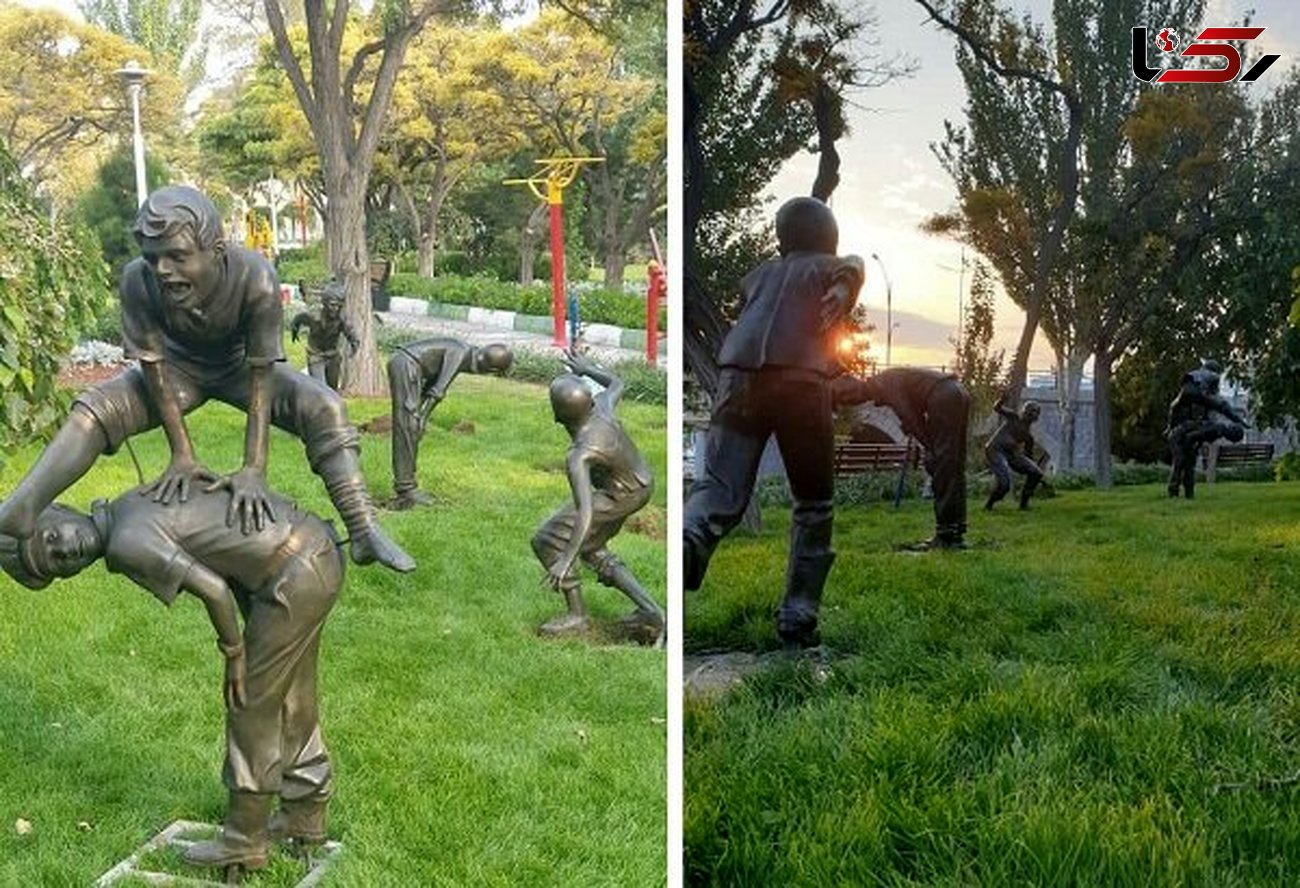 سرقت مجسمه‌ های کودکان از پارک صدف تبریز