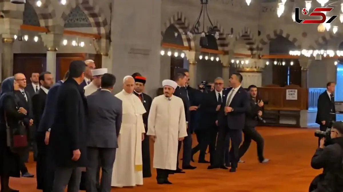 بازدید پاپ لئو از مسجد زیبای سلطان احمد در استانبول + فیلم و تصاویر
