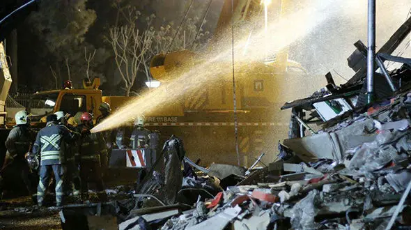 فیلم تلاش امدادگران در ساختمان پلاسکو+ فیلم