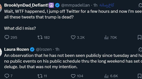 Conversation Between Two American Journalists Regarding Rumors of Trump’s Death