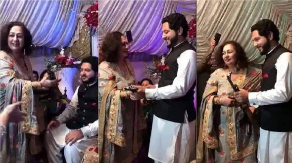 هدیه وحشتناک مادر عروس سر سفره عقد به دامادش + فیلم