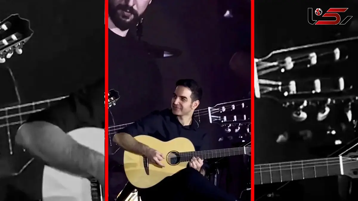 فیلم واکنش محسن یگانه به پاره شدن سیم گیتار