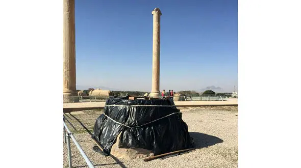 ماجرای کیسه‌های زباله کشید‌‌‌ه شد‌‌‌ه بر روی ستون‌های تخت جمشید‌‌‌ چه بود‌‌‌؟