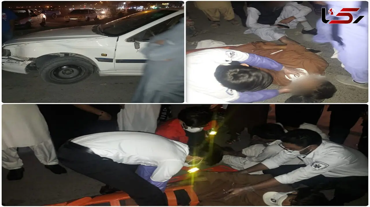 تصادف دلخراش پژو پارس با موتور سیکلت 3 مصدوم + عکس