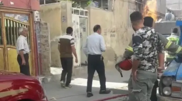فیلم آتش سوزی علمک گاز در نسیم شهر