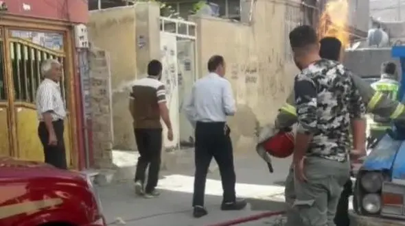 فیلم آتش سوزی علمک گاز در نسیم شهر