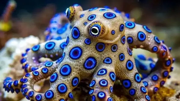 اختاپوس حلقه‌ آبی: مرگبارترین موجود آب‌ های شور با سم کشنده