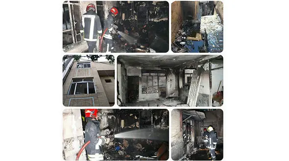 یک منزل مسکونی در مشهد طعمه ی حریق شد