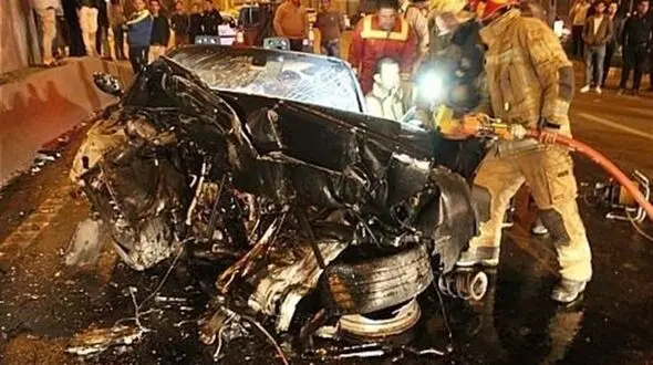 مچاله شدن BMW در بزرگراه شهید بابایی + عکس