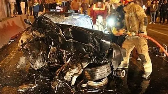 مچاله شدن BMW در بزرگراه شهید بابایی + عکس