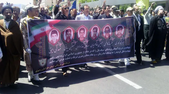 مراسم تشییع 6 شهید مرزبانی میرجاوه در مشهد با حضور رییس پلیس کشور + تصاویر 