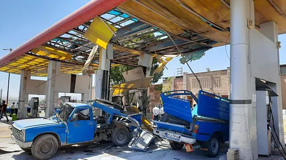 انفجار ترسناک در جایگاه سی ان جی بستان آباد + عکس محل حادثه