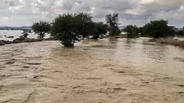 فیلم سیل وحشتناک در جیرفت / قطع برق ۱۳ روستا، سقوط ۲۸ تیر فشار قوی و انسداد جاده فاریاب