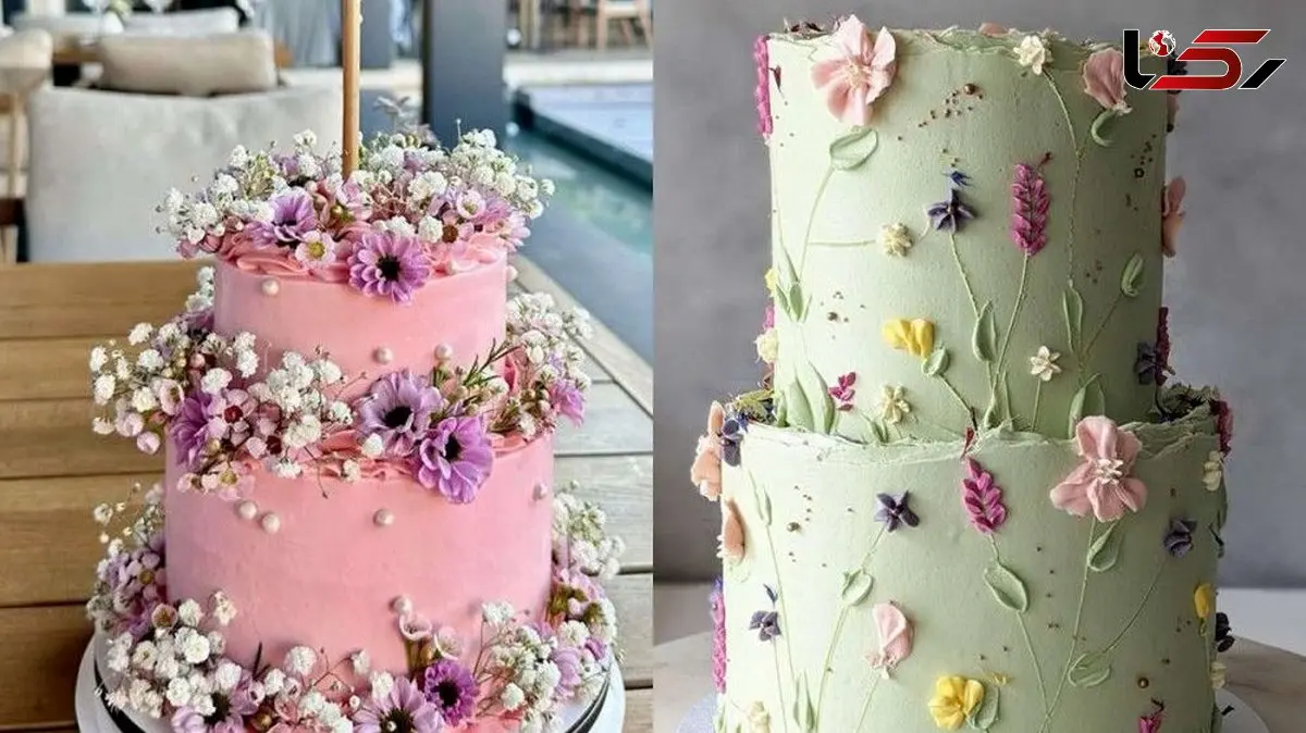 جدیدترین طرح‌ های کیک تولد دو طبقه دخترانه شیک و لاکچری