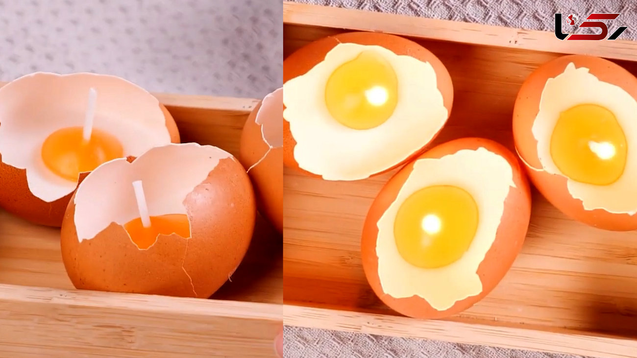 ساخت جاشمعی با پوست تخم مرغ + فیلم