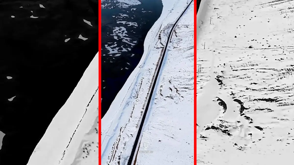 فیلم زیبایی تالاب چغاخور زیر برف و یخ