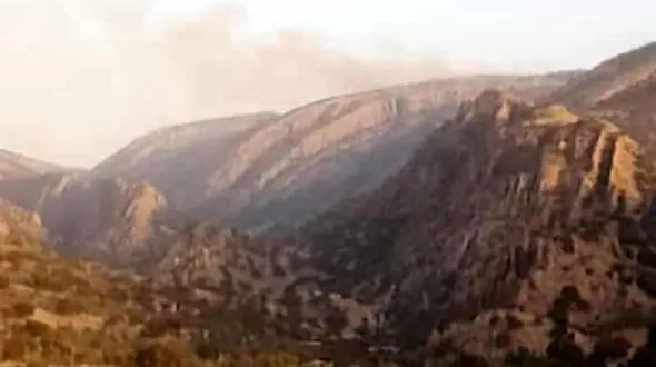 آتش سوزی شدید در کوه های سمغان