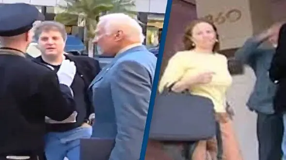 کوبیدن مشت توسط فضانورد ماه به صورت خبرنگار! + فیلم