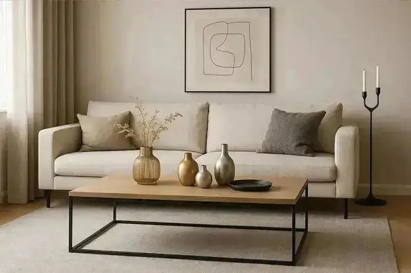 عکس از چیدمان میز جلو مبلی