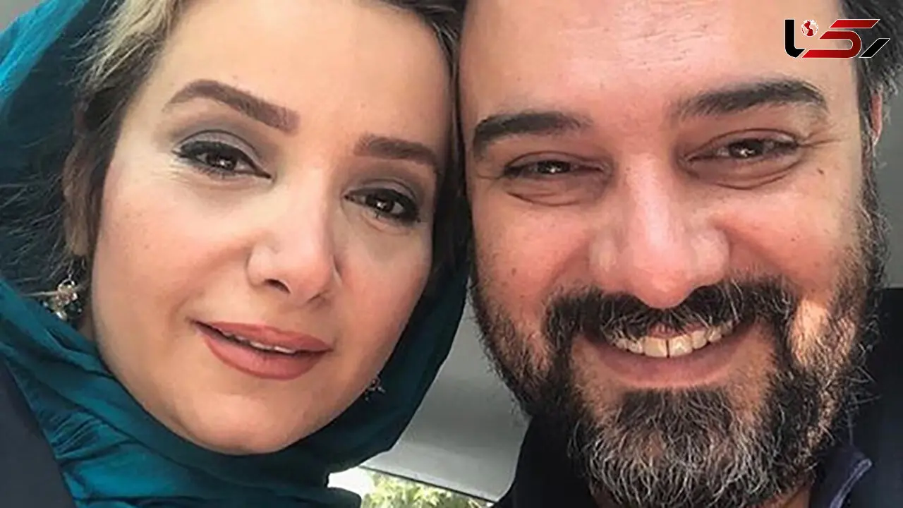 عکس لو رفته از  عروسی برزو ارجمند و زن موبلوندش 