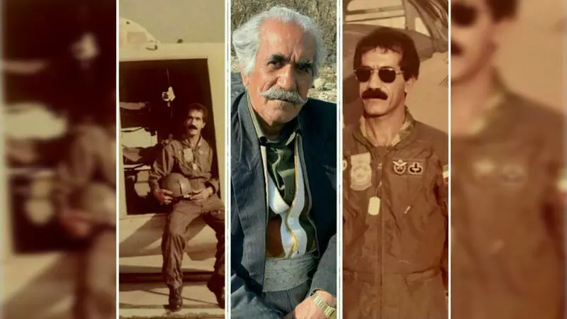 عمو کاووس سریال نون خ سرهنگ خلبان ارتش بود ؟! / خودش بالاخره واقعیت را گفت ! + عکس هایش با هلیکوپتر ارتش