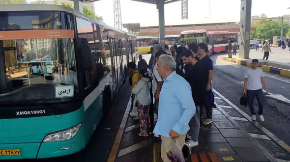 خدمت رسانی رایگان اتوبوسرانی تهران در مسیر پایانه جنوب تا علی‌آباد همزمان با بهسازی خط یک مترو