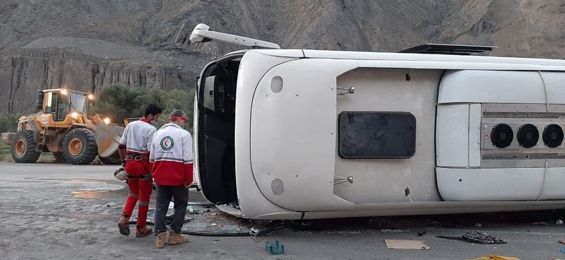  واژگونی مرگبار اتوبوس در جاده هراز 