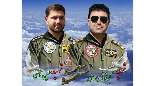 پیکر مطهر خلبان شهید «کیانوش بساطی» وارد کرمانشاه شد 