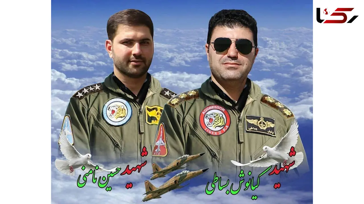 پیکر مطهر خلبان شهید «کیانوش بساطی» وارد کرمانشاه شد 