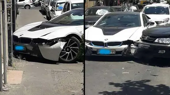  تصادف BMW میلیاردی در تهران +عکس 