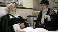 عیادت مقام معظم رهبری از آیت الله مکارم شیرازی در بیمارستان +عکس