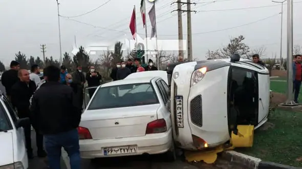 تصادف در اسلامشهر گردن 2 راننده را شکست + عکس