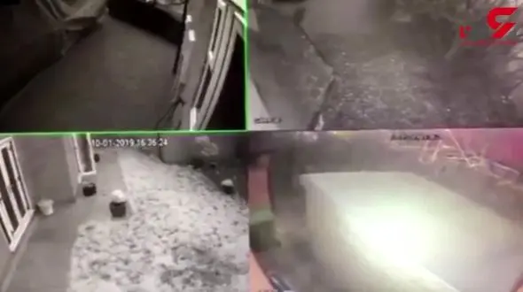 لحظه سرقت بی ام و از پارکینگ خانه مرد ثروتمند+فیلم